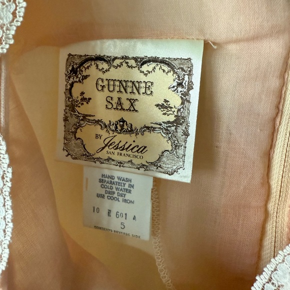 Gunne sax vintage dress pink lace - Picture 3 of 4